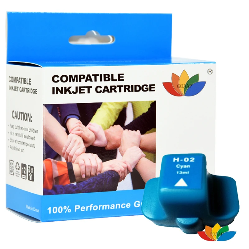 6pcs Compatible Ink Cartridge For hp02 Photosmart 8250 3110 3210 3310 3310XI D6160 D7160 D7260 C5180 C6180 D7360 D7460