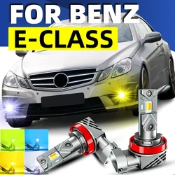 2PCS Car LED Front Fog Lights Bulbs Dual Colors Switchback White Yellow For Mercedes Benz E CLASS W212 S212 C207 A207 E200 E250
