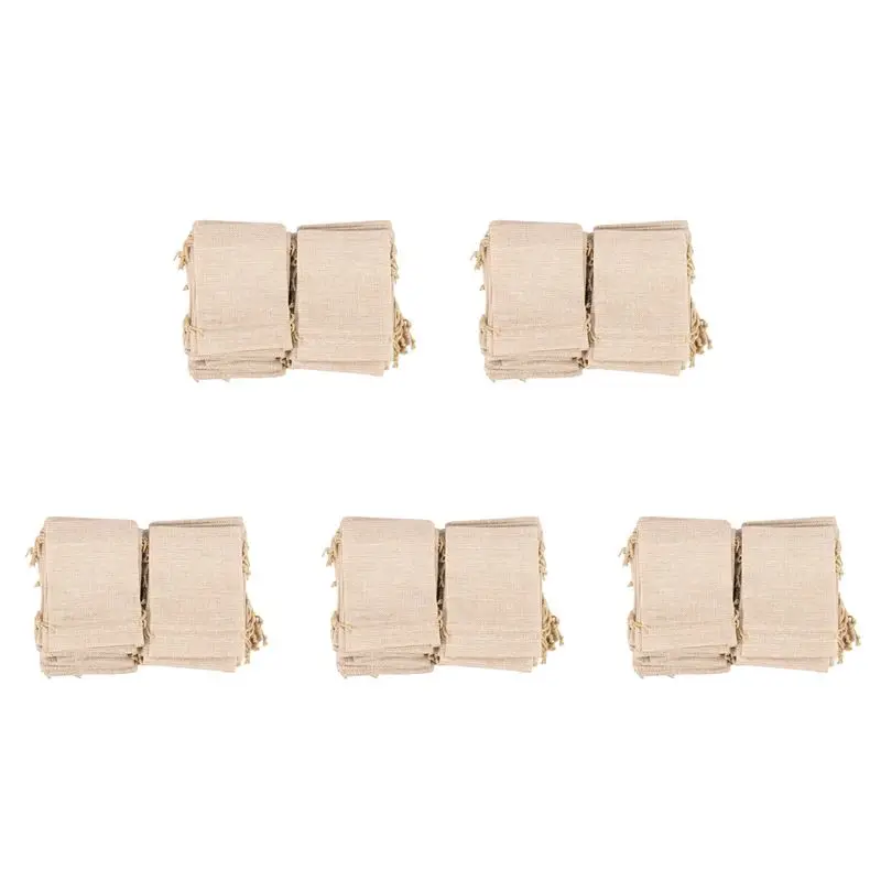 

ABMS-200 шт. Сумки из мешковины с шнурком, 13 см x 10 см, подарочная сумка из мешковины на шнурке, мешочки для ювелирных изделий для свадебных и вечеринок