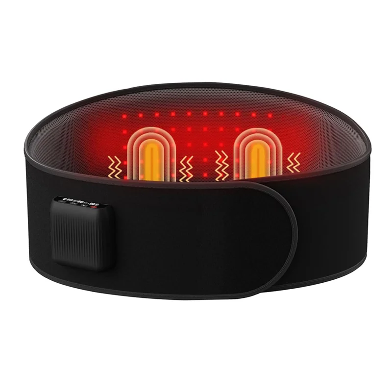 

AB68 Lower Back Massage Belt 4 Modes Heat And Massage, Ergonomic Support Massage Belt Waist And Abdomen Back Massage Belt