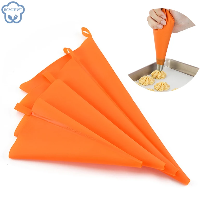 1PCS Reusable Silicone Pastry Bag Piping Cake Decorating Tools DIY Cupcake New Pastry Bags Kitchen Cakes Pastry Supplies