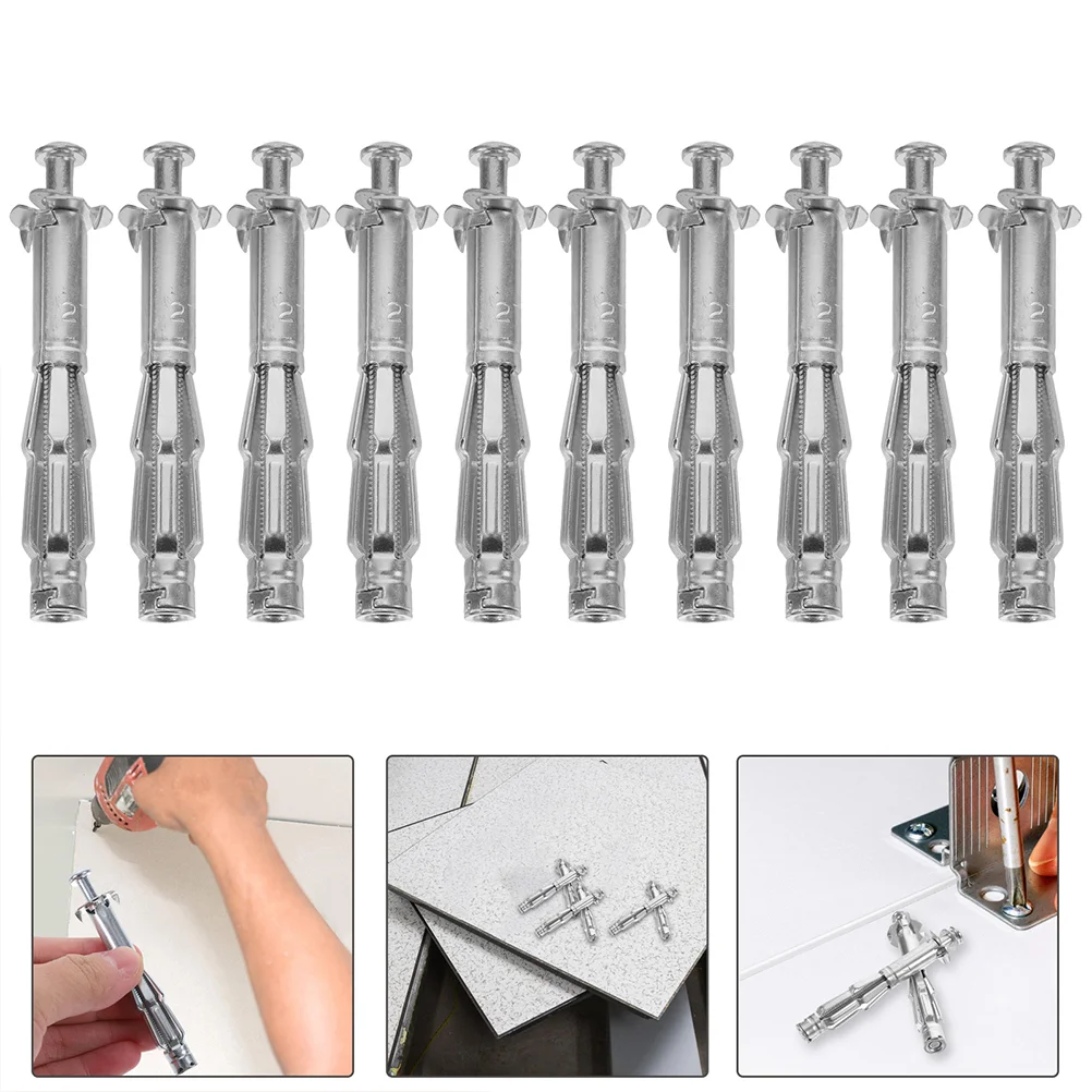 22 Sets Expansion Bolt Jack Fixing Nut Expand Carbon Steel Galvanized Hollow Wall Anchors Bolts Nuts With Screw