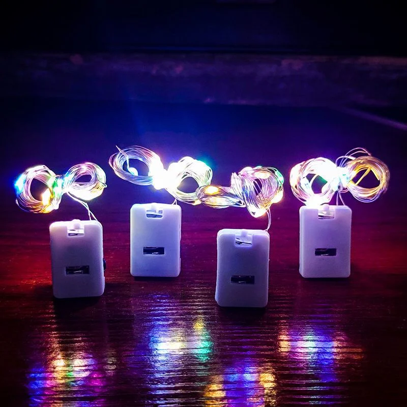 Mini tira de luces LED para pastel de cumpleaños, decoración intermitente para ramo de hadas, guirnalda de luces para boda, caja de regalo de Navidad, decoración de fiesta