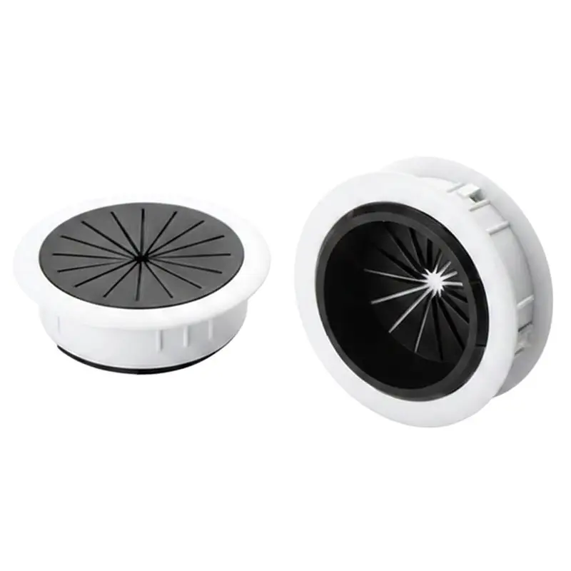 LUCKshopping For 2-Inch Hole Desk Cable Grommet Cover Snap-In ABS Ring To Hide Pre-Drilled Openings And Cord Management