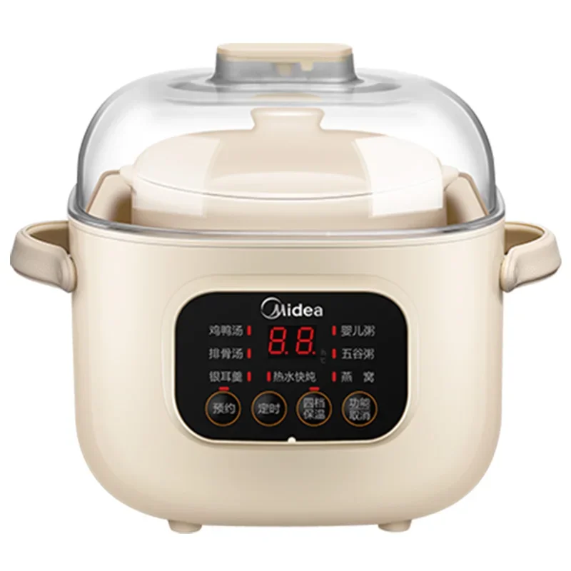 220V 0.8L Ceramic  Slow Stewer Household Multi Baby Food Porridge Dessert Cooker Stewing Cooking Pot