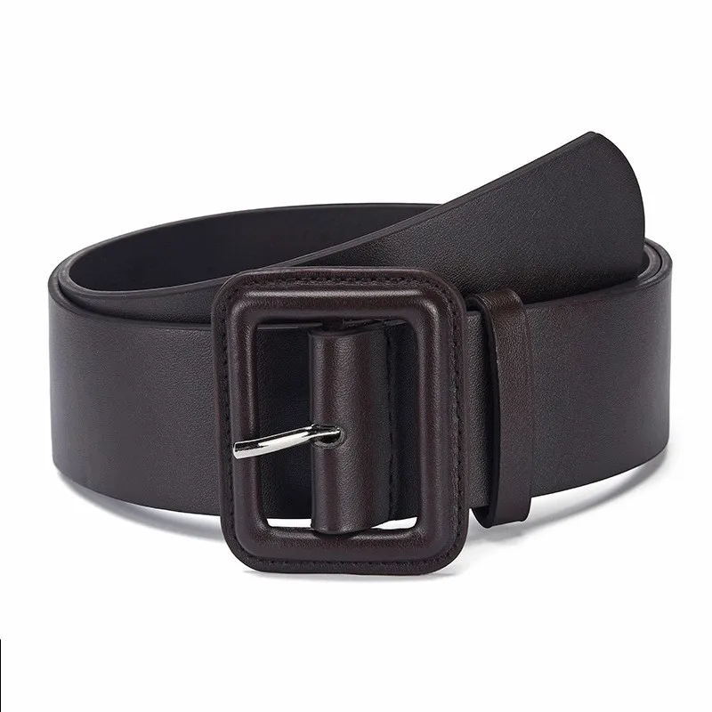 Modischer Vintage Damen-Breitgürtel mit Quadratschnalle, Dekorativer Gürtel in Bonbonfarben, Lässiges Accessoire für Hosen und Jeans – Detail 4