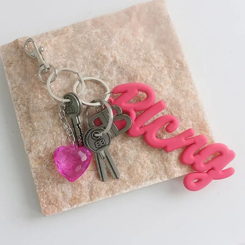 T4MD Silicon Letter Bag Charme Keychain einzigartige Silikonverzierung Schlüsselhalter für verschiedene Einstellungen