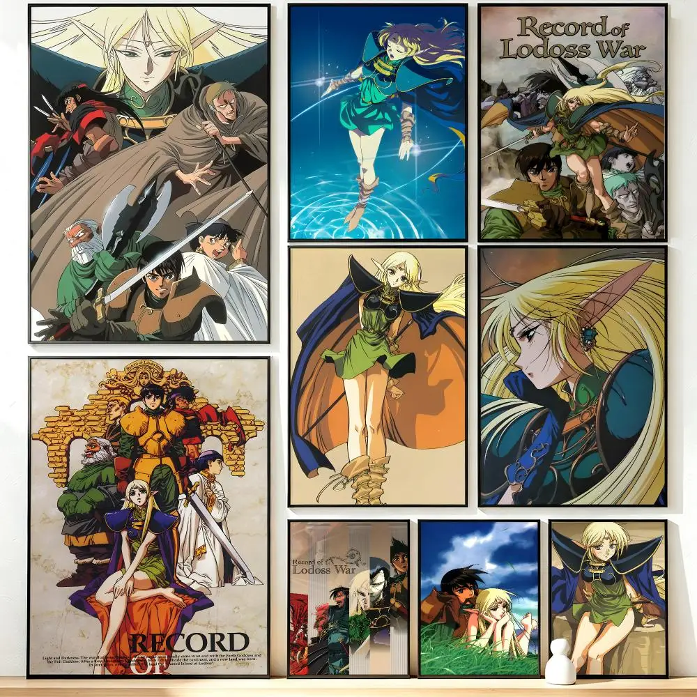 Modern Aesthetic Wall Art Poster anime Record of Lodoss War Poster for Office Home Decor Interior Large Wall Picture Print