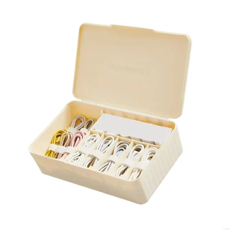 Picture 4: Thick Plastic Data Line Storage Container Cord Box With Cable Ties And Labels 