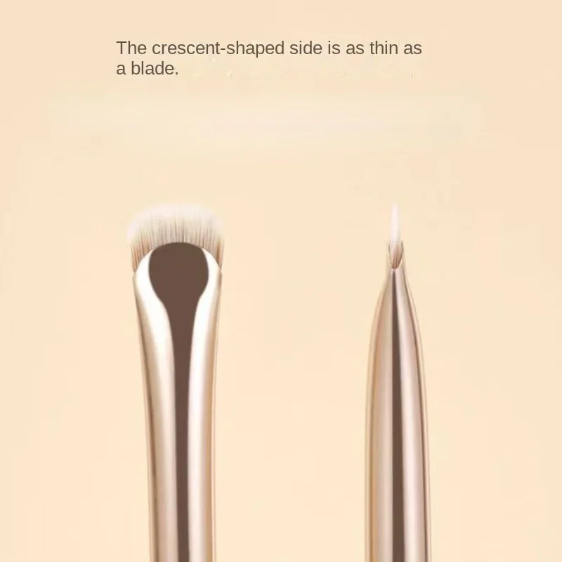 الهلال كحل فرشاة رسم كحل العين العصابة كونتور أدوات ماكياج ترقية نصف جولة الهلال شفرة العين اينر فرشاة للمكياج رقيقة #5