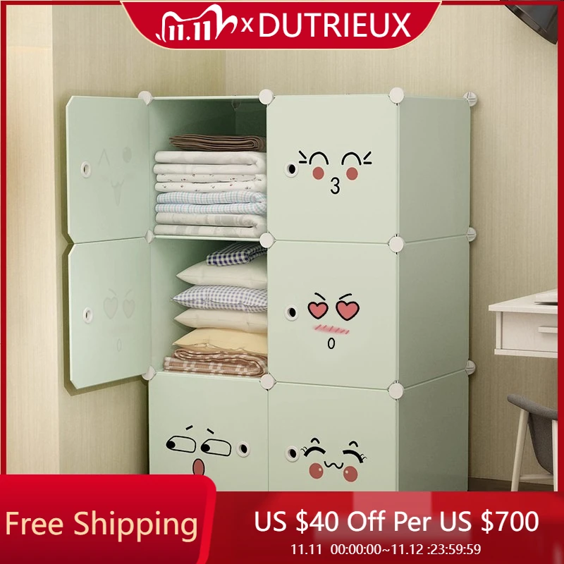 

Clothes Partitions Wardrobe Wardrobe Bedroom Cheap Modern Plastic Wardrobe Design Light Luxury Quality Guarda Roupa Furniture