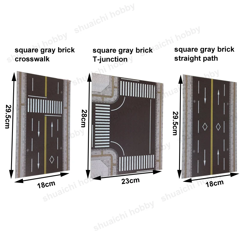 1 قطعة 1/64 مقياس نموذج لوحة الطريق ABS البلاستيك محاكاة الطريق السريع Crosswalk مسار مستقيم لطاولة الرمل لتقوم بها بنفسك بناء نموذج سيارة