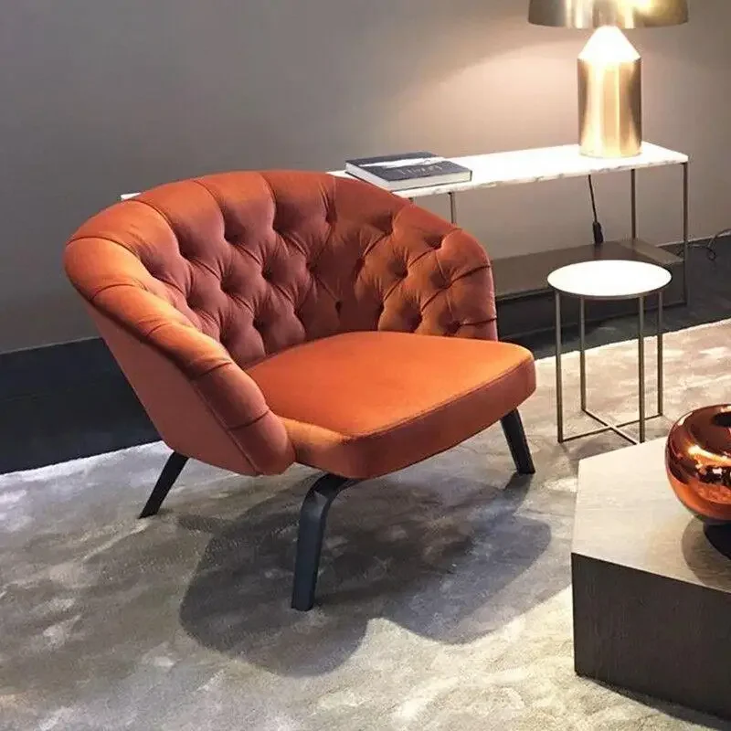 

Легкий роскошный постмодернистский простой одиночный диван-кресло для гостиной, отеля, клуба, дизайнерский креативный стул для учебы, отдыха с высокой спинкой