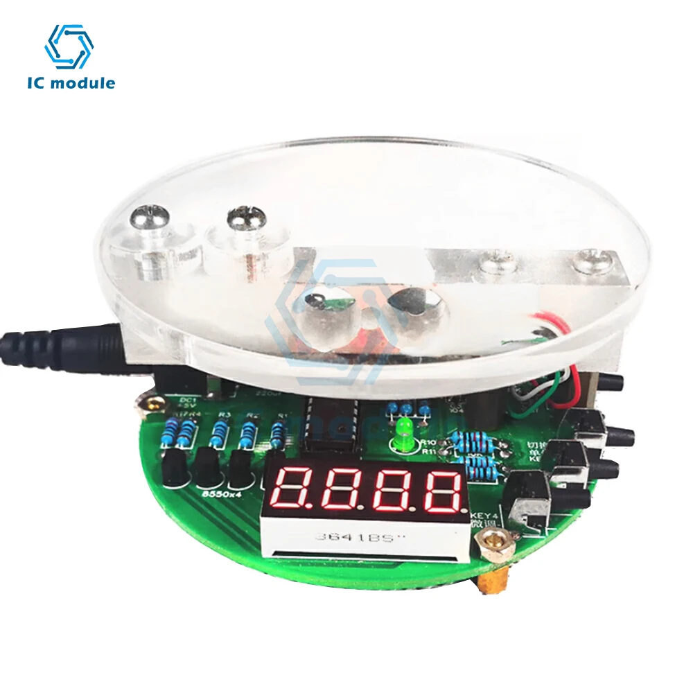 Kit de bricolaje báscula electrónica 51 microcontrolador Kit de práctica de soldadura DC5V tubo Digital Circular HX711 Kit de báscula electrónica hecha a sí misma