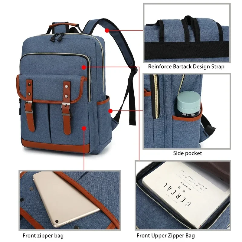 

Large Capacity Teenager School Book Bag Men & Women Quality Oxford Fabric Backpack Travel Back Bags 16 Inch Laptop Bags