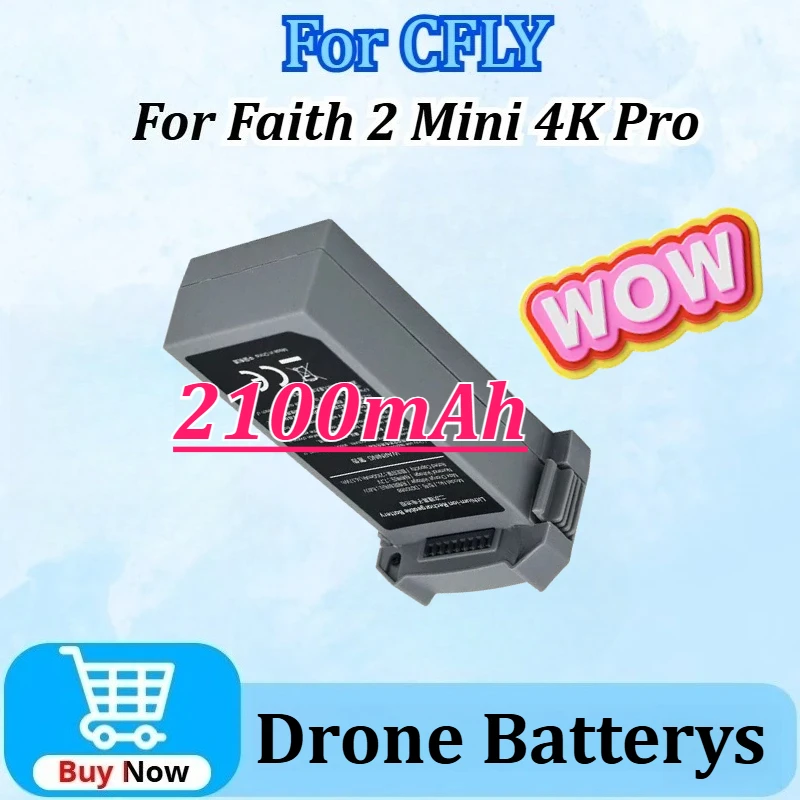 

Upgraded 7.7V 2100mAh Drone Flight Battery for CFLY 2/2Pro/2SE/Mini Faith 2 Mini 4K Pro Drone RC Spare Parts Accessories Lipo