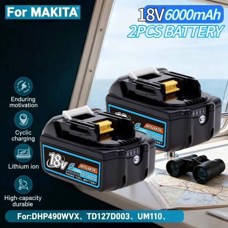 

100% For Makita 6Ah/8Ah/12Ah for Makita 18V Battery BL1830B BL1850B BL1850 BL1840 BL1860 BL1815 Replacement Lithium Battery⚡⚡⚡⚡