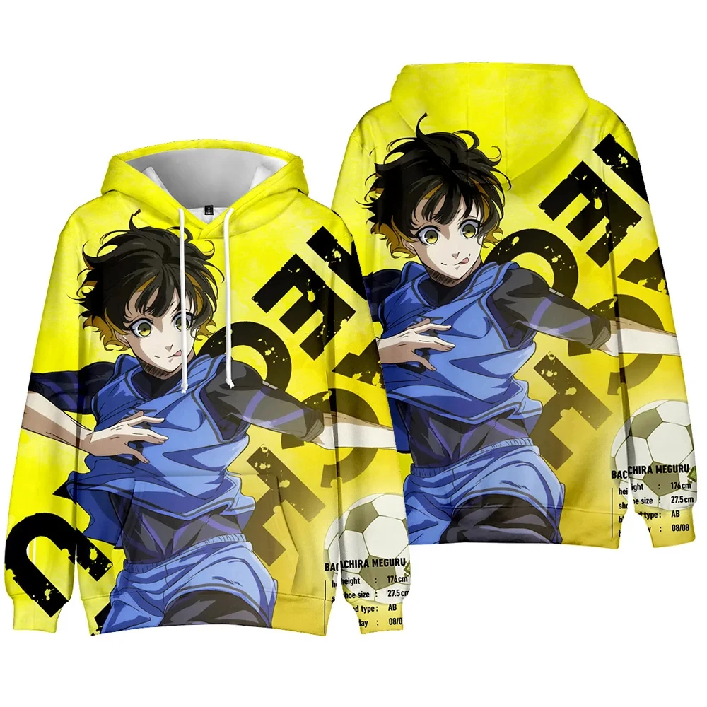 Anime Blue Lock Hoodies 3D Print Men Women Streetwear Oversized Pullovers Hoodie Sweatshirts Harajuku Kids Unisex Clothing