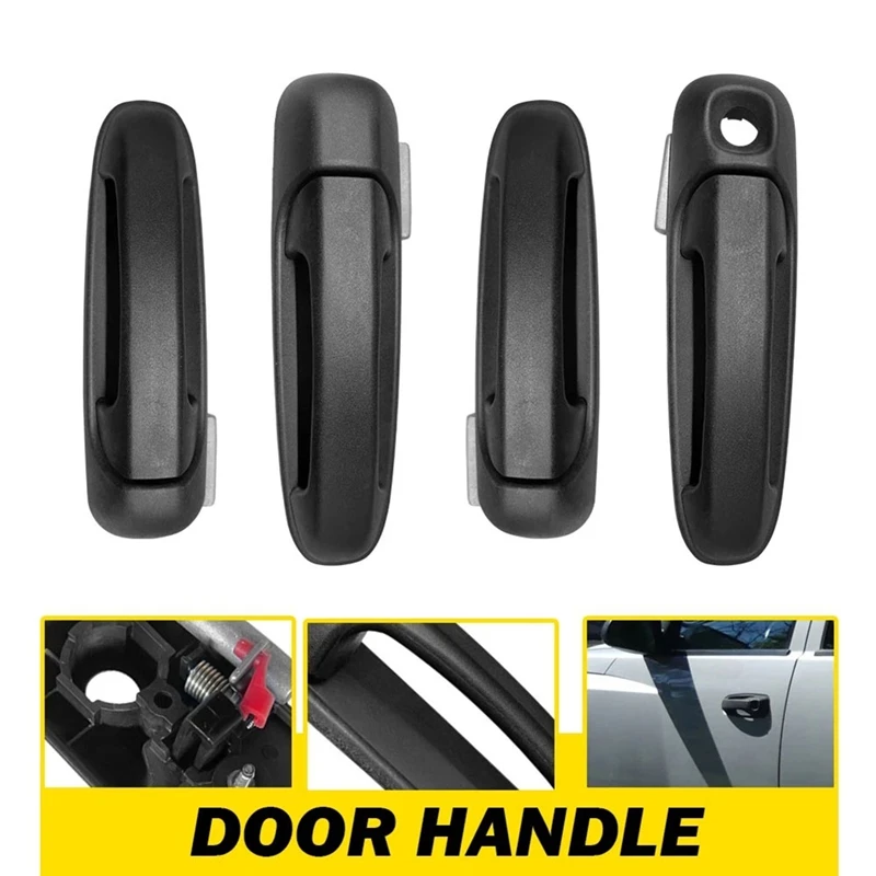Super Sale 4pcs Exterior Outside Outer Door Handle 55275948AB 55275684AB 55275685AB for Dodge Dakota 2005-2010 Ram 2003-2009