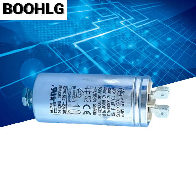 

1 шт. MAB MKP 10/500/773 UL 10 мкФ 420 В переменного тока 470 В переменного тока 500 В переменного тока конденсатор