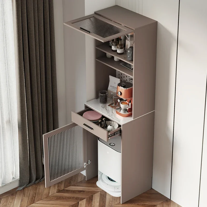 Modern simple side cabinet housekeeping cabinet living room sweeping robot cabinet light luxury multi-functional storage rock sl