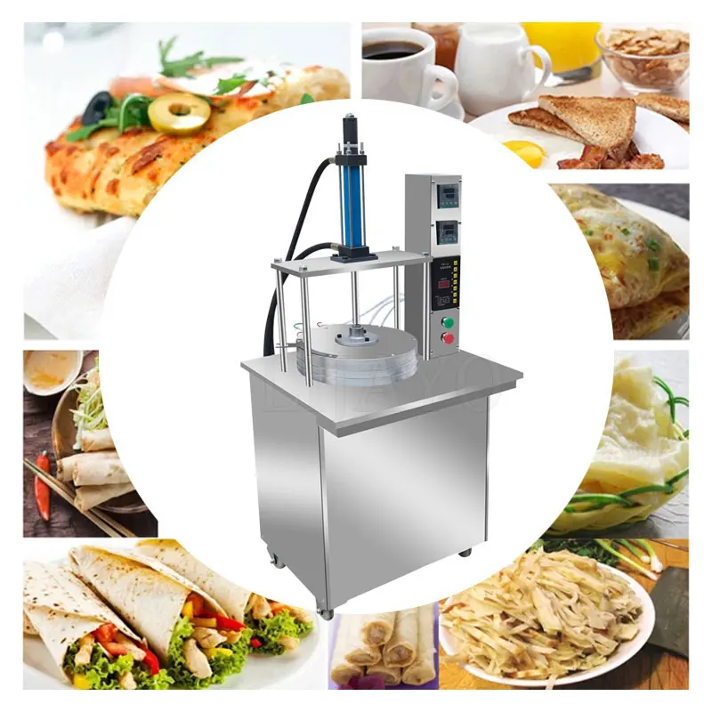 

Automatic Tortilla Pressing Pita Bread Making Corn Tortilla Maker Machine Thin Pancake Sheet Making Machine