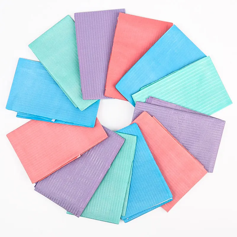 30pcs Disposable Dental Bibs Waterproof Non Woven Beauty Salon Makeup Isolation Apron Anti Penetration Protective Sheets