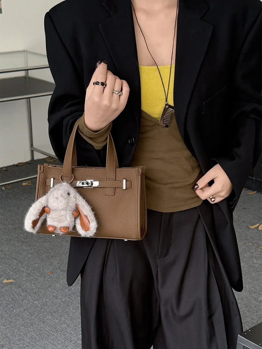 

Кожаная сумка COCY Premium Litchi ain, модная универсальная сумка через плечо на одно плечо для женщин, поездка на работу, молния...