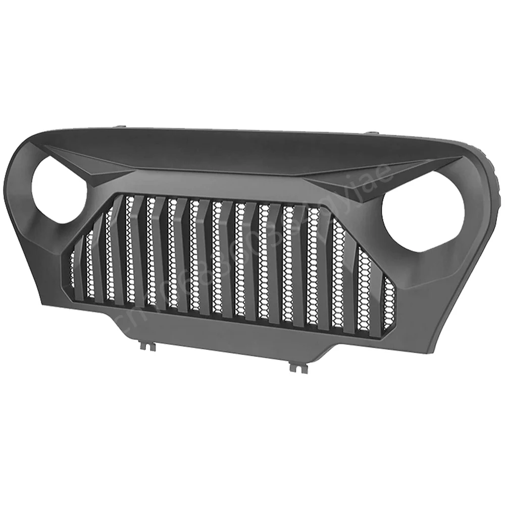 Racing Grill Front Vader Grille Cover Overlay With Mesh Insert For Jeep Wrangler TJ & TJ Unlimited 1997-2007