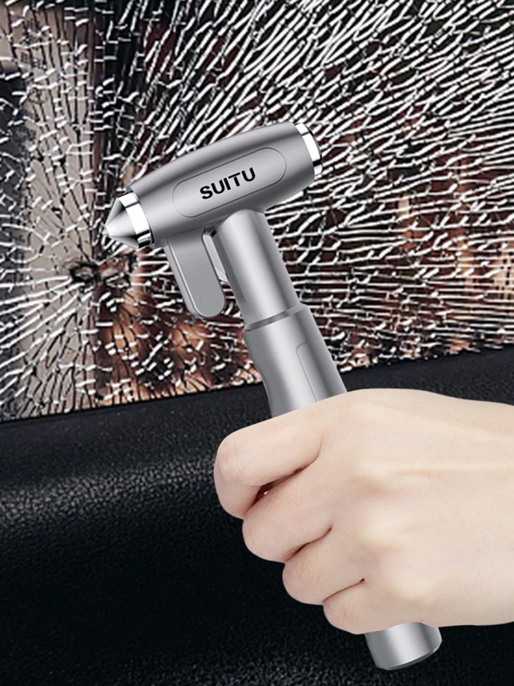 سلامة السيارة المطرقة مقعد حزام القاطع مطرقة الطوارئ سيارة كسّارة زجاج سيارة الطوارئ 2 في 1 أداة الهروب #4