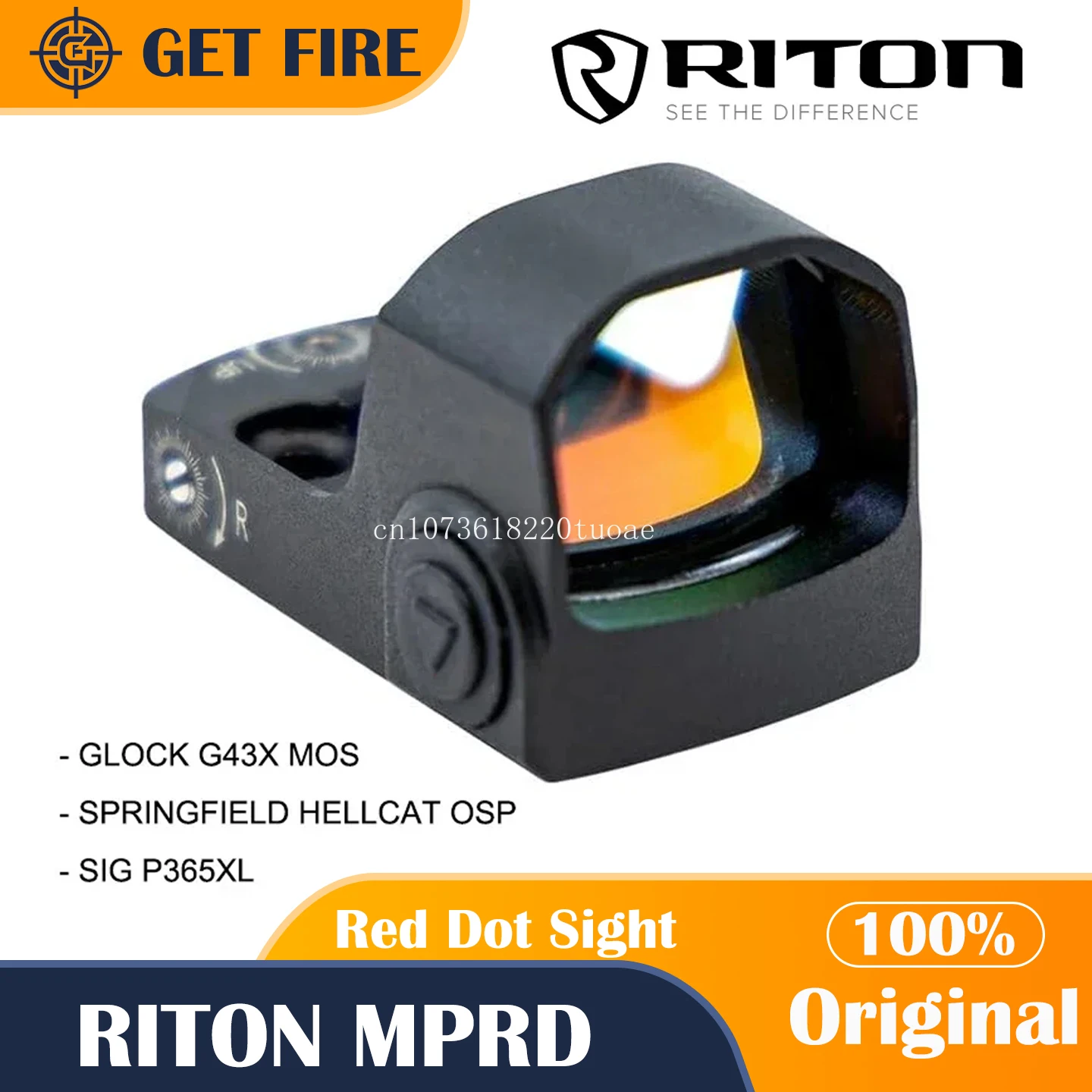 

Original RITON Optics MPRD Tactic 3 MOA Compact Red Dot Sight RMSC Footprint Fit Real Glock G43X/Hellcat/P365XL Pistol