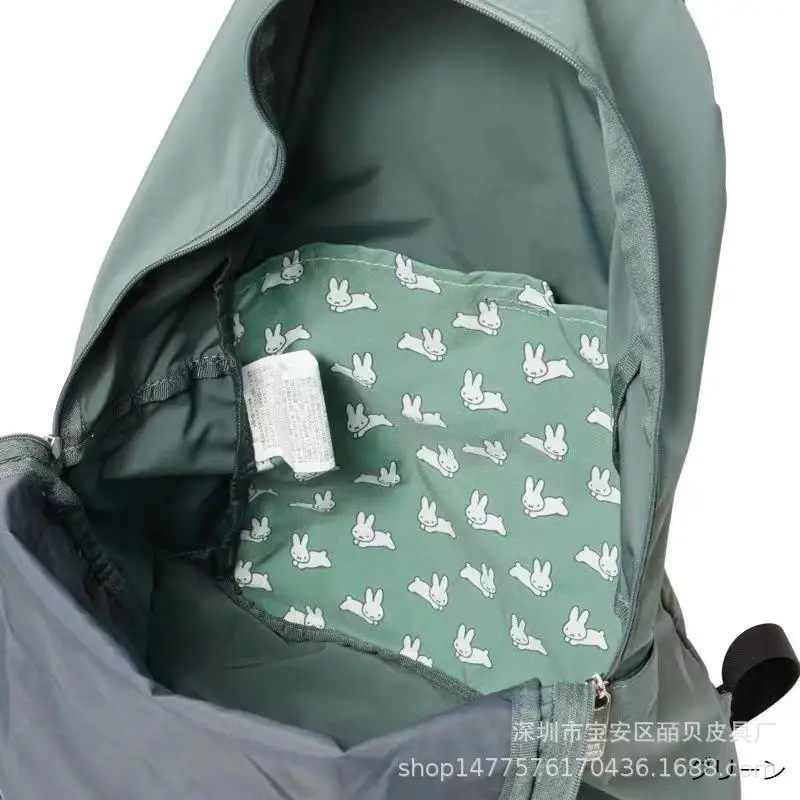 Miffy Neue Große Kapazität Faltbare Rucksack Kawaii Cartoon Stickerei Gedruckt Rucksack Computer Reise Lagerung Tasche Rucksack
