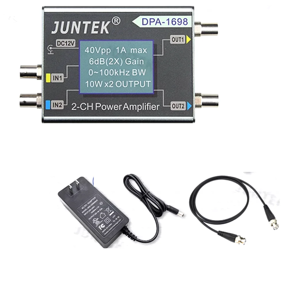 

DPA1698 Высокомощный двухканальный DDS функция источника сигнала Генератор сигналов Усилитель мощности Усилитель мощности