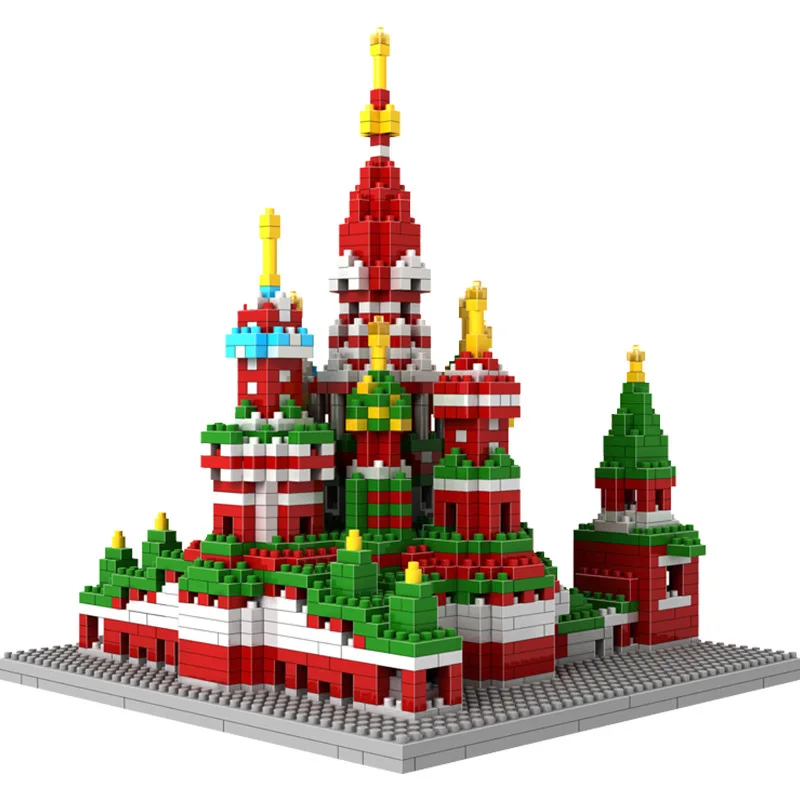 Church building Block model Piecing Model Granule Castle block scene DIY toys for kids Boys and girls surprise holiday gifts