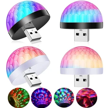 USB led-feestverlichting Muzieksensor USB Mini Disco DJ Podiumverlichting Effect Licht Kristallen magische bollamp voor thuisfeest Karaoke