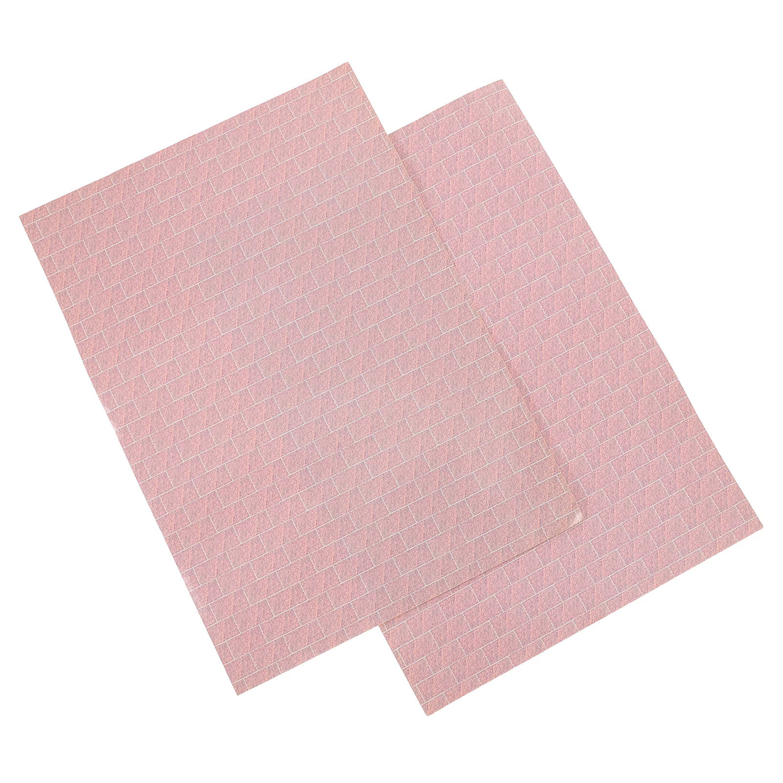 

2 Pcs House Wallpaper Dollhouse Contact for Cabinets Floor Building Material Minature Accessories