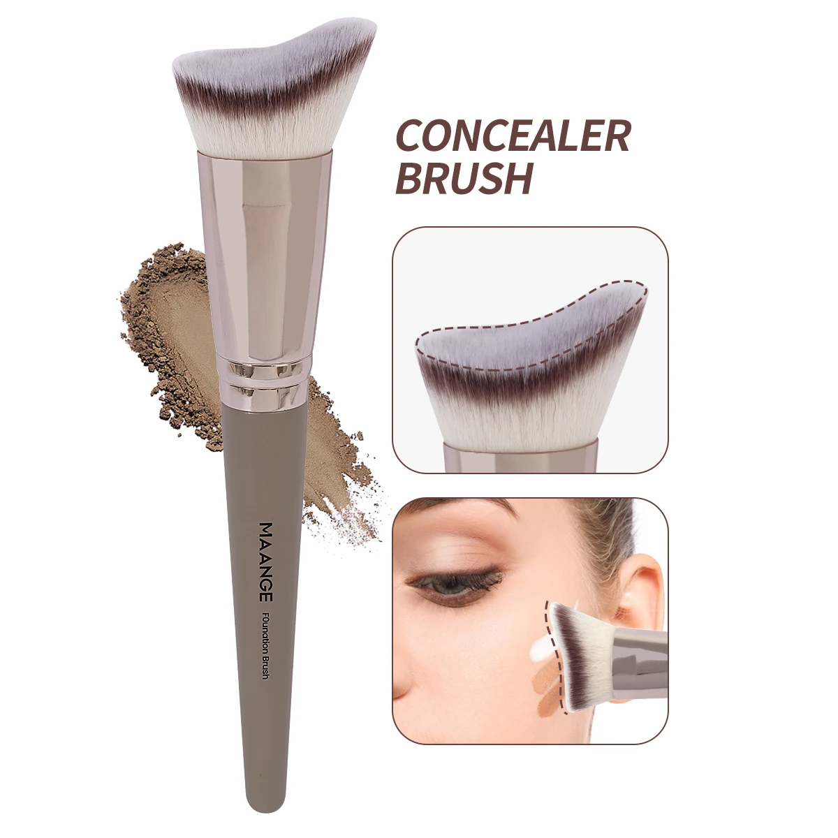 Contourborstel Premium Contour Blush 1pc Gezichtsmake-upborstel Perfect voor Wang Voorhoofd Kaak Neus Mengen Verdieping Contouring Tool