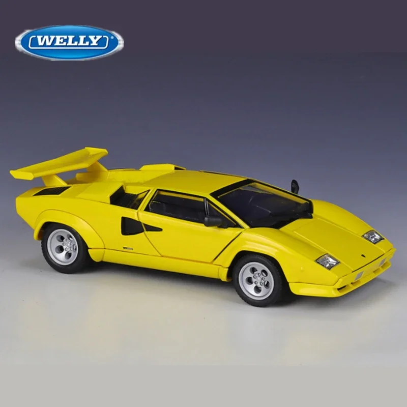 Welly 1:24 Lamborghini Countach LP5000s Alloy Sport Car Model Diecast Metal Car Vehicles Model High Simulation Children Toy Gift