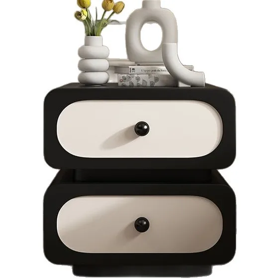 

Bedroom home, light luxury solid wood bedside table, simple and modern, French cream style, locker