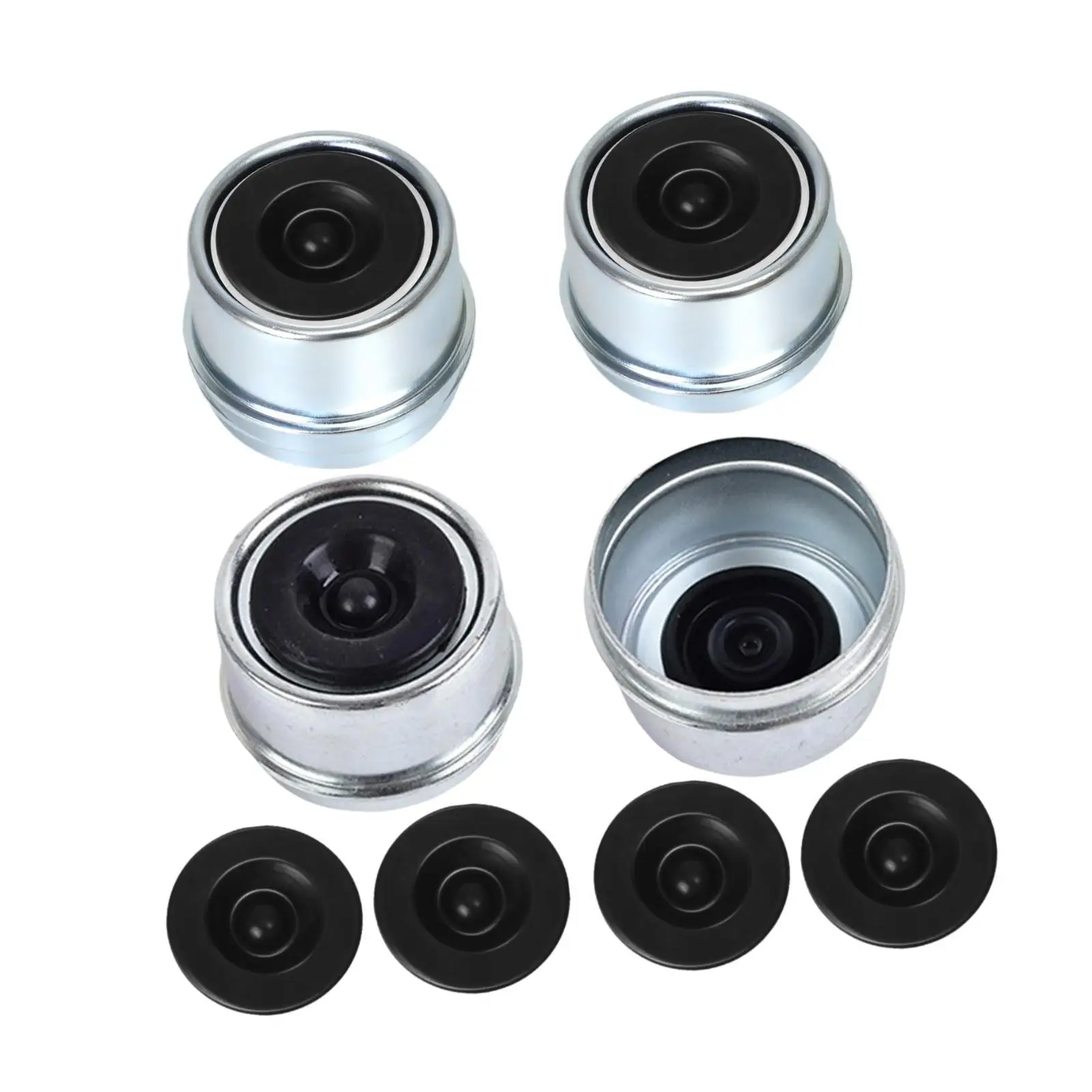 4x Trailer Hub Cover Trailer Axle Grease Cap Garage Spare Component Grease Cover Bearing Center Replacement Trailer Cup 1.98