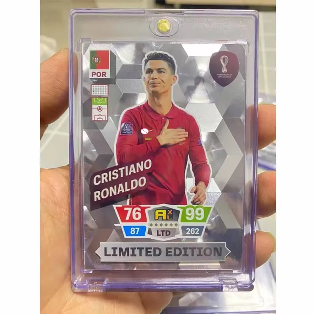 Panini Kartu Bintang asli christiano Ronaldo Messi Alvarez kartu koleksi natal hadiah ulang tahun Qatar 2022 kartu bata