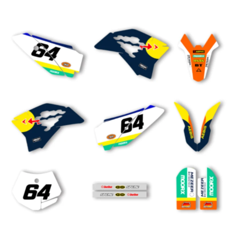 

DSMTECH Cusotm Team Motorcycle Graphics Decal Stickers Kits For KTM SX50 SX 50 2009 2010 2011 2012 2013 2014 2015 001