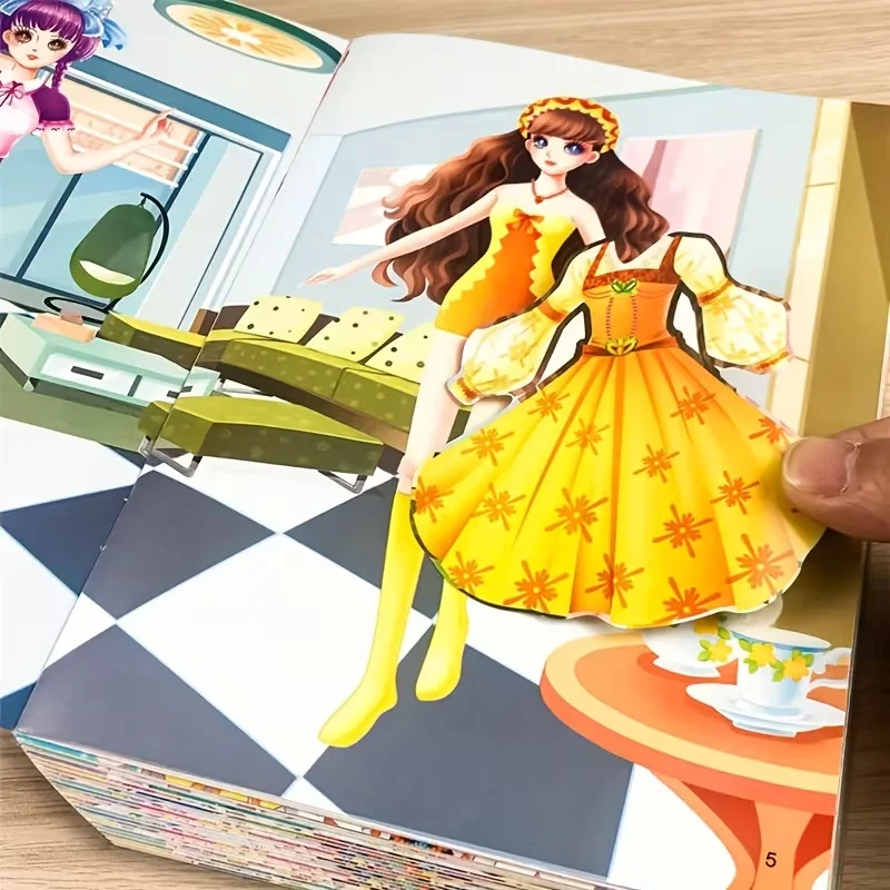 

Набор книг с наклейками принцессы для девочек (10 книг) — модные нарядные игрушки-наклейки «сделай сам», дошкольное обучение и координация рук и глаз