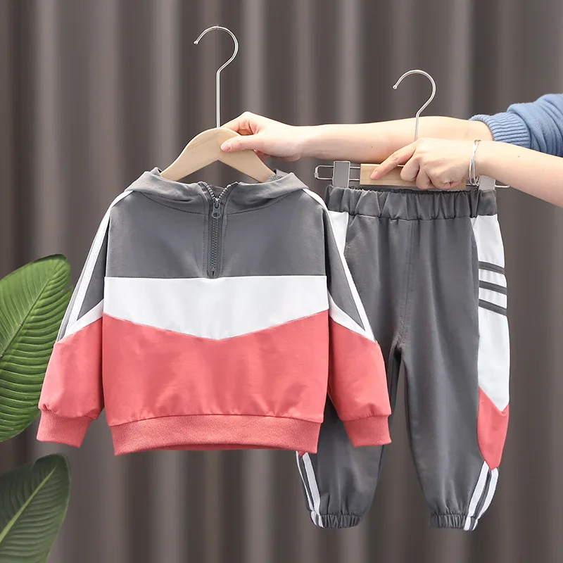 

New Spring Autumn Baby Boys Girls Clothes Children Letter Hoodies Jacket Pants 2Pcs/sets Toddler Fashion Costume Kids Tracksuits