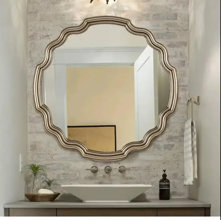 

/65cm no light New Design Bathroom mirror Nordic porch decoration mirror European vintage wall hanging dressing mirror