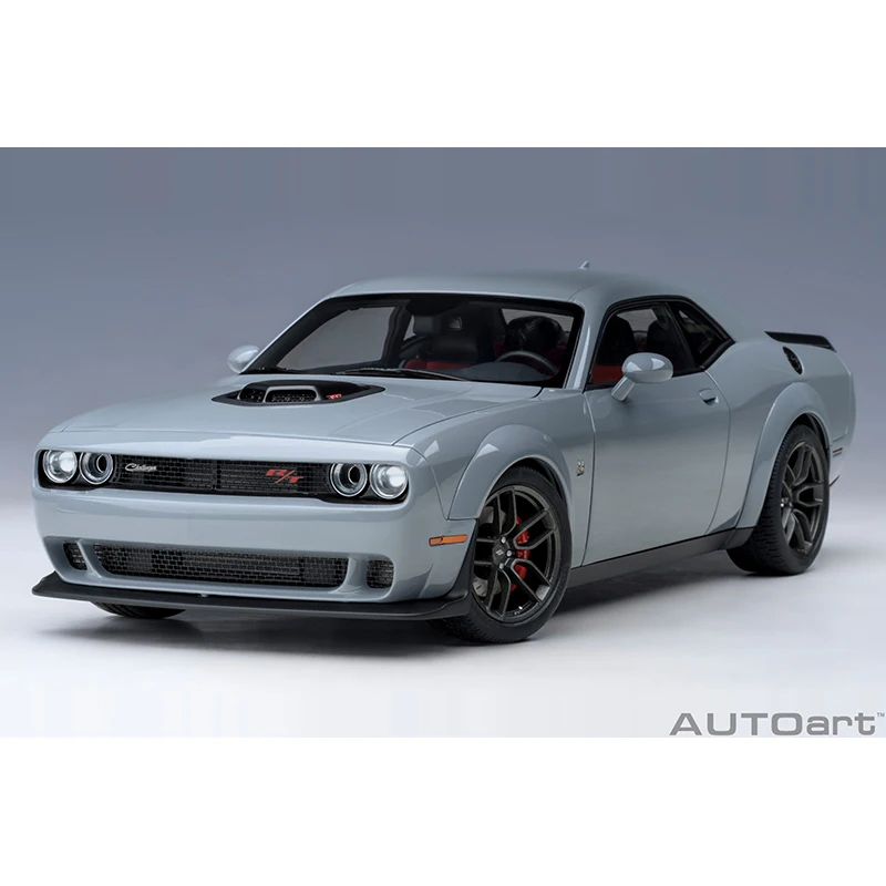 1:18 AUTOart Dodge Challenger R/T Scat Pack Shaker Widebody 2022 Alloy Model samochodu Premium Pojazdy kolekcjonerskie