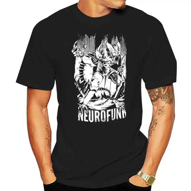 Neurofunk T Shirt Alien Junglist Jungle Amen 808 Drum and Bass  Printed Tee Men Summer Short Sleeves Cotton T-Shirt Fashion