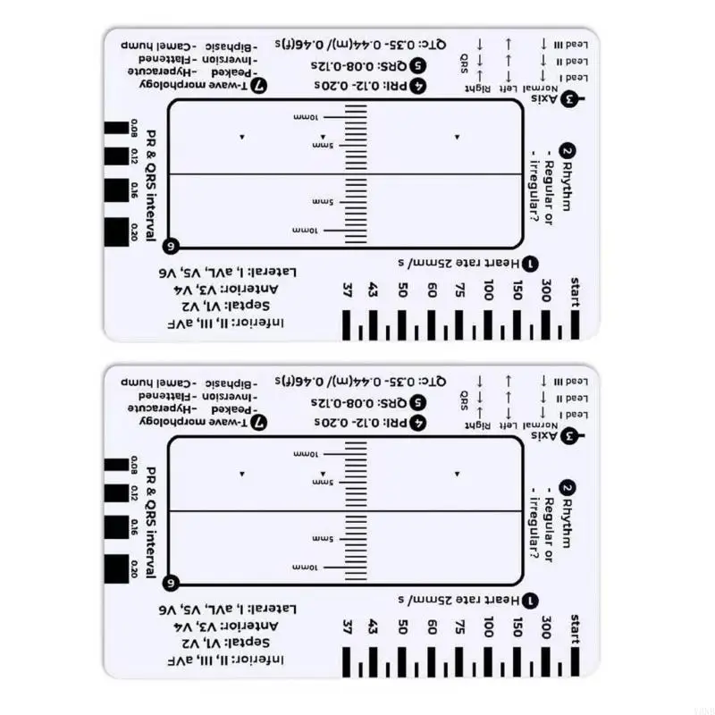 

Y3NB Electrocardiogram 7 Step Step Ruler Card Tool подходит для использования кардиологами и студентами. Точный мониторинг