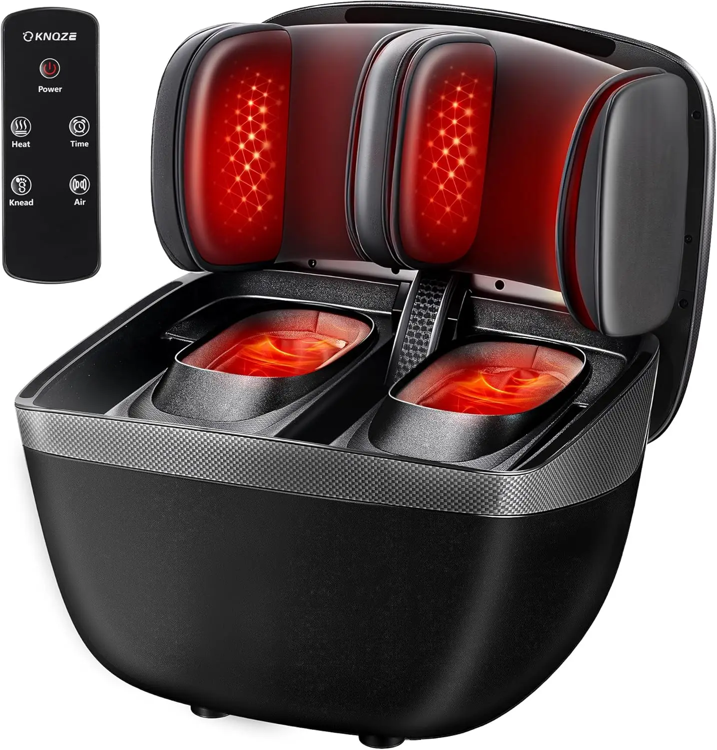 

Массажер для ног и икр KNQZE 2 в 1 с функцией шиацу и подогревом, для лечения плантарного фасциита, подходит для FSA и HSA, в подарок, подходит до размера 14.