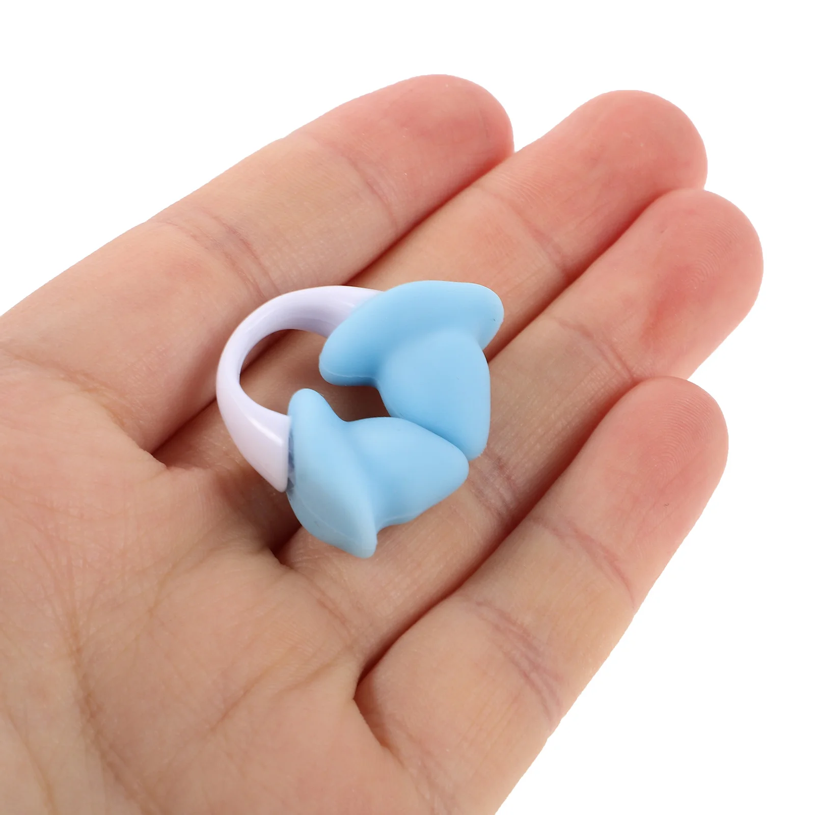 

1Set Swimming Nose Clips Ear Plugs Set Soft Silicone Waterproof Nose Protector Blue Size M for Swimming Diving Surfing